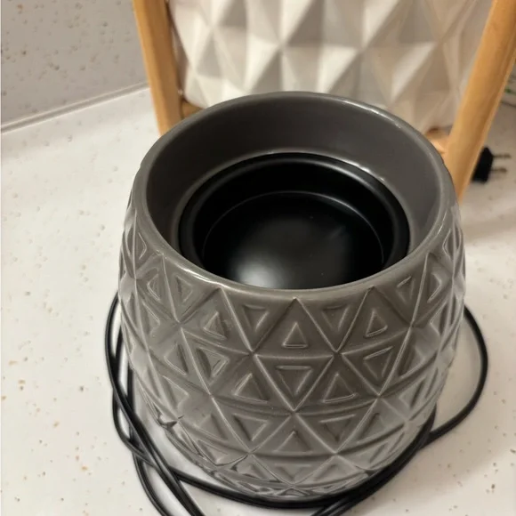Yankee Candle • Ceramic Wax Warmer • Aztec Gray • With Timer - Picture 3 of 6